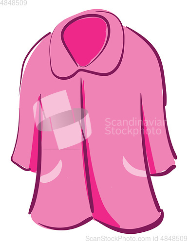 Image of Clipart of a showcase pink-colored nightie vector or color illus