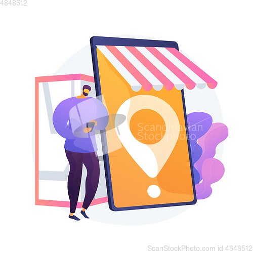 Image of Mobile shopping vector concept metaphor