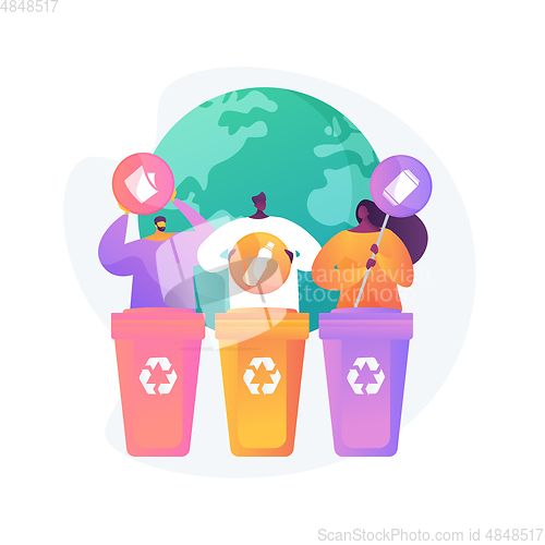 Image of Waste sorting vector concept metaphor