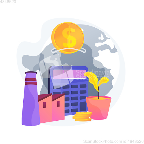 Image of Industrial plant investment vector concept metaphor