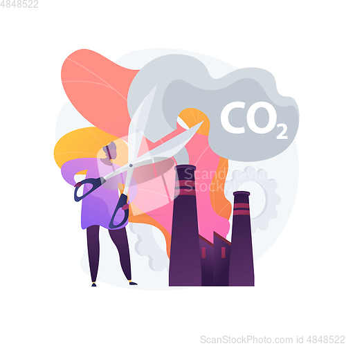 Image of CO2 emission vector concept metaphor