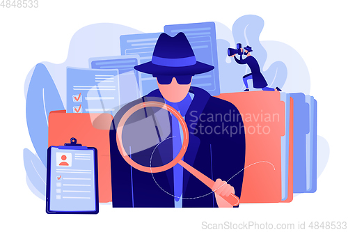 Image of Private investigation concept vector illustration