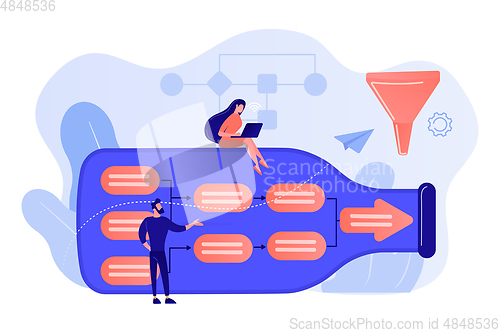 Image of Bottleneck analysis concept vector illustration.