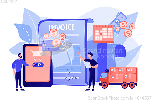 Image of Prepayment terms concept vector illustration