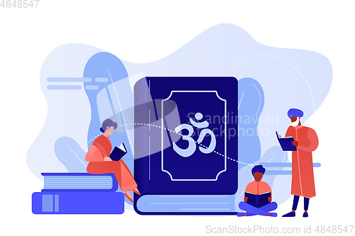 Image of Hinduism concept vector illustration.