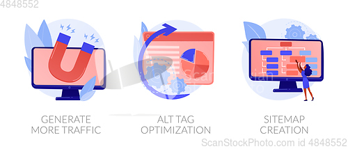 Image of SEO results vector concept metaphors.