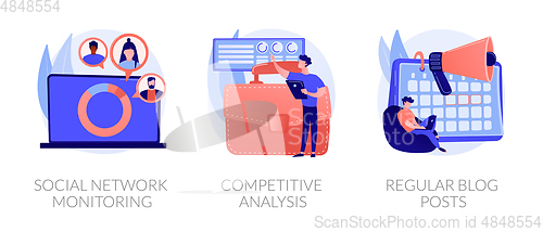 Image of SEO services vector concept metaphors.