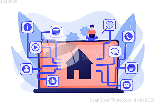 Image of Sitemap creation concept vector illustration