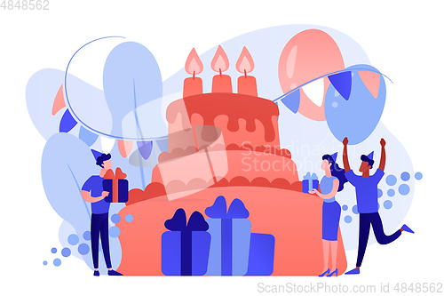 Image of Birthday party concept vector illustration.