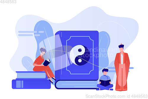 Image of Taoism concept vector illustration.