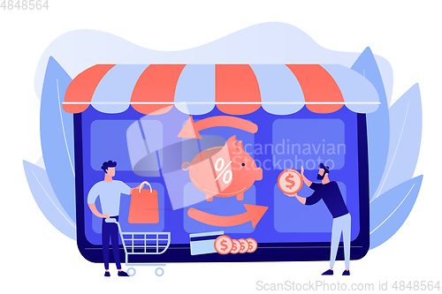 Image of Cashback service concept vector illustration