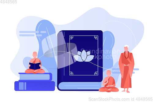 Image of Buddhism concept vector illustration.