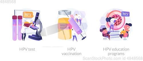 Image of HPV prevention vector concept metaphors.