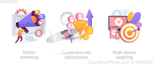 Image of Digital marketing vector concept metaphors.