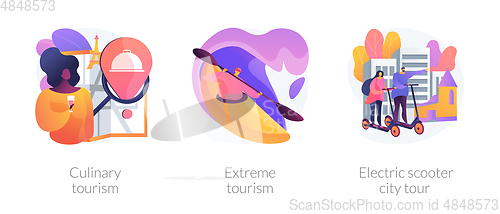 Image of Adventure tourism activities vector concept metaphors.