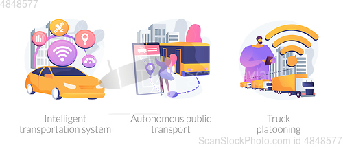 Image of Smart traffic management vector concept metaphors.