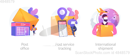 Image of Post shipment system vector concept metaphors.