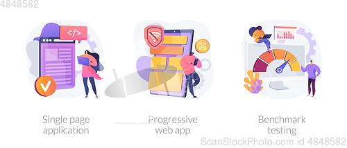 Image of Application development vector concept metaphors.