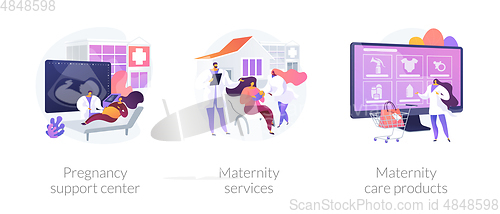 Image of Pregnancy and maternity vector concept metaphors.