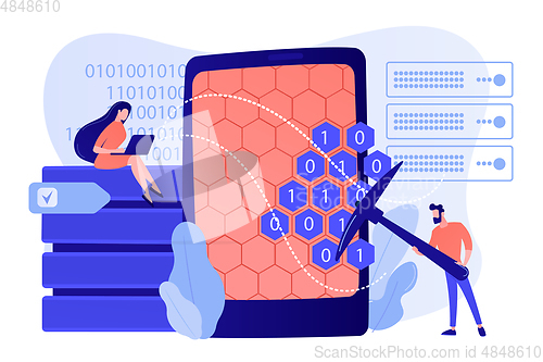 Image of Data mining concept vector illustration.