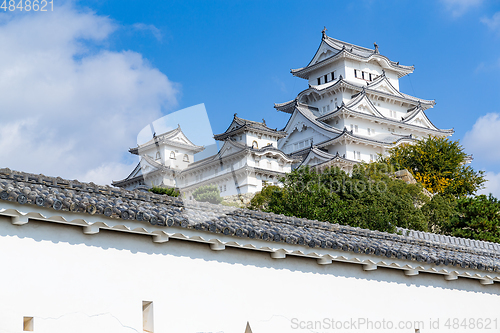 Image of Traditional Himeji castle in Japan with sunny day