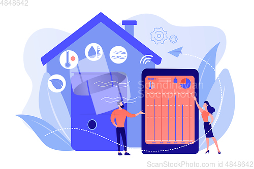 Image of Air quality monitor concept vector illustration