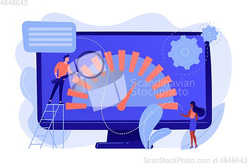 Image of Benchmark testing concept vector illustration.