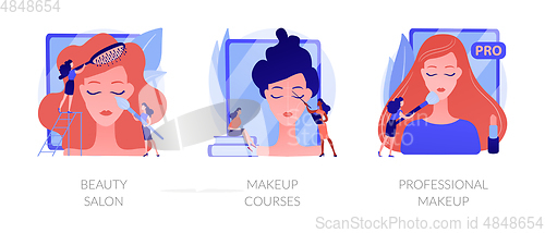 Image of Makeup vector concept metaphors.