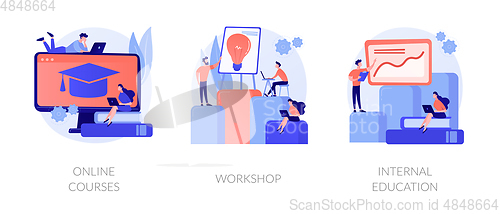 Image of Knowledge development vector concept metaphors.