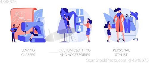 Image of Clothing and style vector concept metaphors.