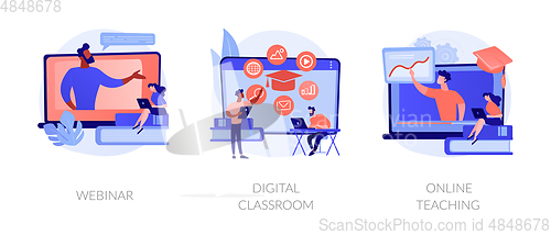 Image of Blended learning vector concept metaphors.