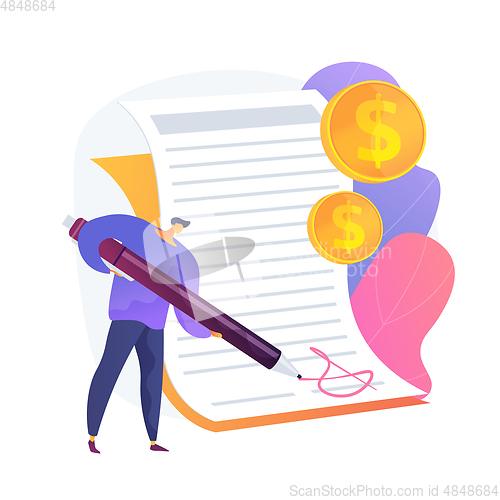 Image of Signing contract vector concept metaphor