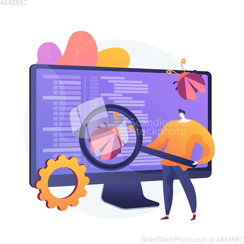 Image of Software testing vector concept metaphor