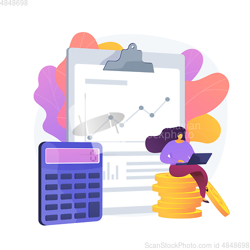 Image of Financial audit vector concept metaphor