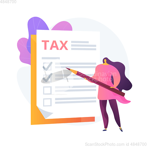 Image of Tax form vector concept metaphor