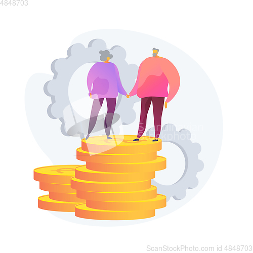 Image of Retirement preparation vector concept metaphor