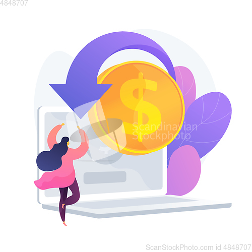 Image of Cashback vector concept metaphor