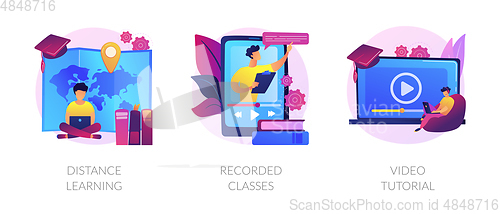 Image of Off-campus learning vector concept metaphors.