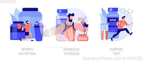 Image of Sport weight and mass control vector concept metaphors.