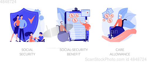 Image of State social security system vector concept metaphors