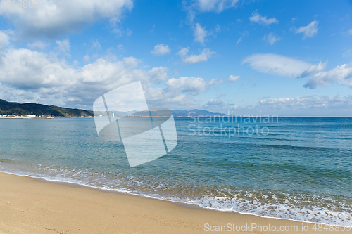 Image of Sea sand sky and summer day 