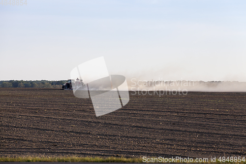 Image of processing field tractor