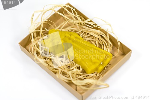 Image of handmade candle in box