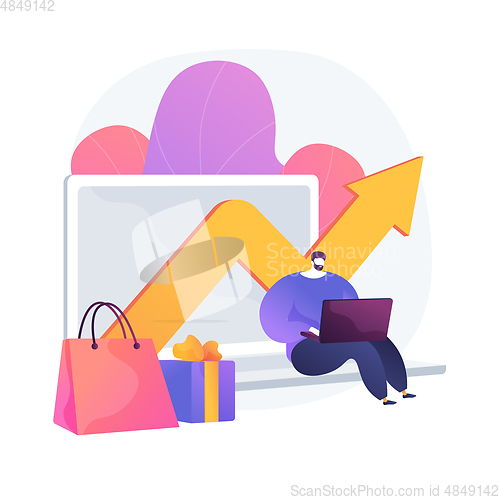 Image of Shopping expenses vector concept metaphor