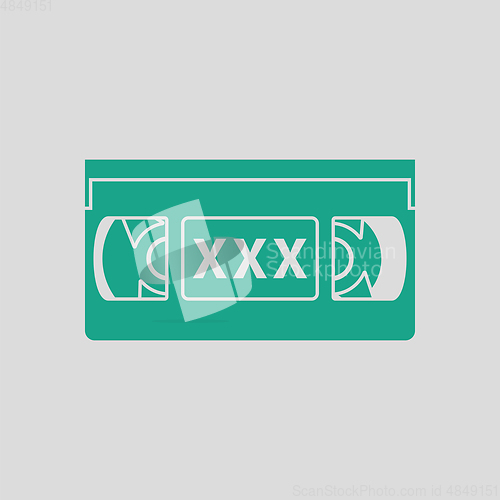 Image of Video cassette with adult content icon