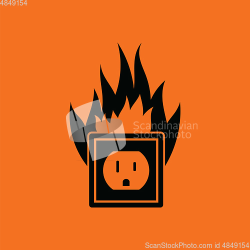 Image of Electric outlet fire icon