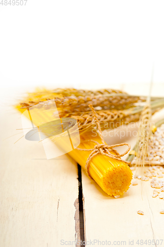 Image of organic Raw italian pasta and durum wheat