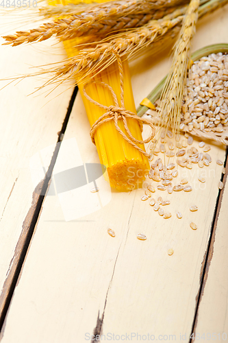 Image of organic Raw italian pasta and durum wheat