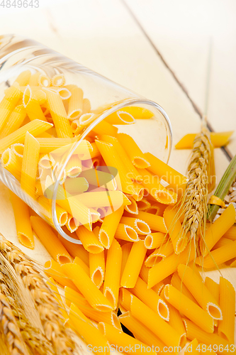 Image of Italian pasta penne with wheat