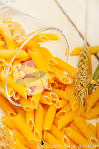 Image of Italian pasta penne with wheat